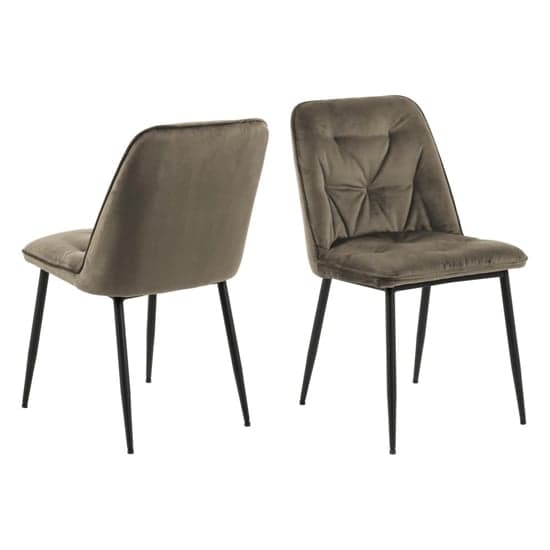 Basel Beige Fabric Dining Chairs In Pair_1