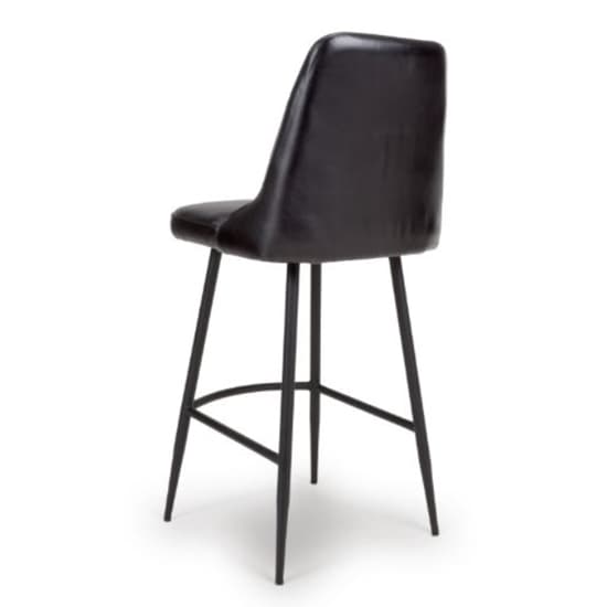 Basel Black Genuine Buffalo Leather Bar Chairs In Pair_4