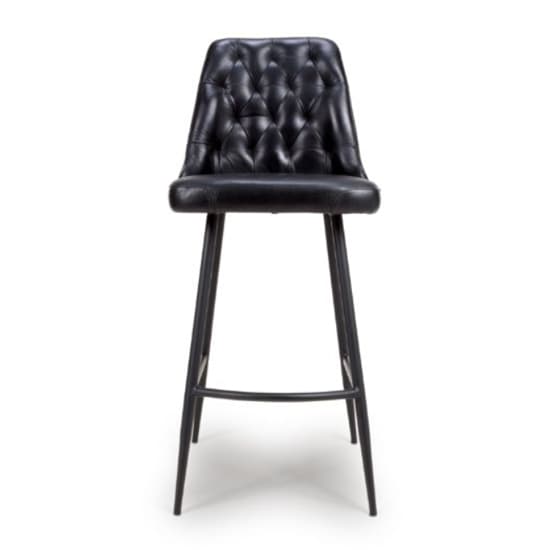 Basel Black Genuine Buffalo Leather Bar Chairs In Pair_6