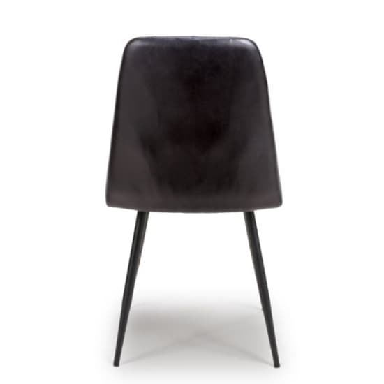 Basel Black Genuine Buffalo Leather Dining Chairs In Pair_7