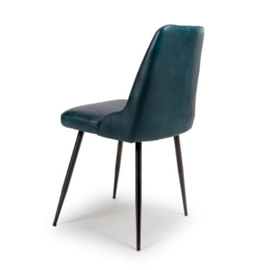 Basel Blue Genuine Buffalo Leather Dining Chairs In Pair_6