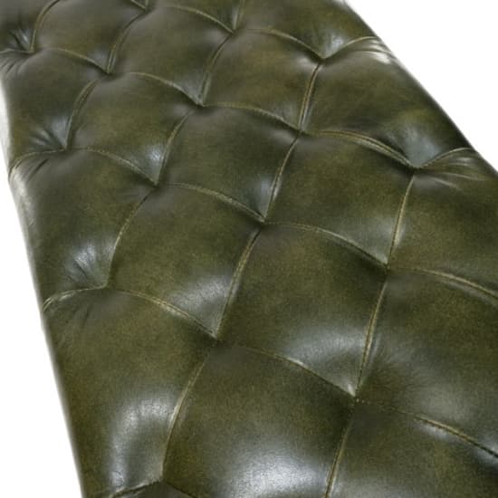 Basel Genuine Buffalo Leather Dining Bench In Green_3