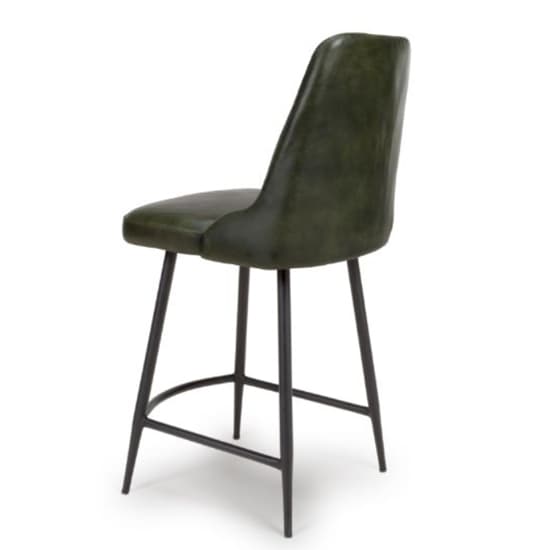 Basel Green Genuine Buffalo Leather Counter Bar Chairs In Pair_5