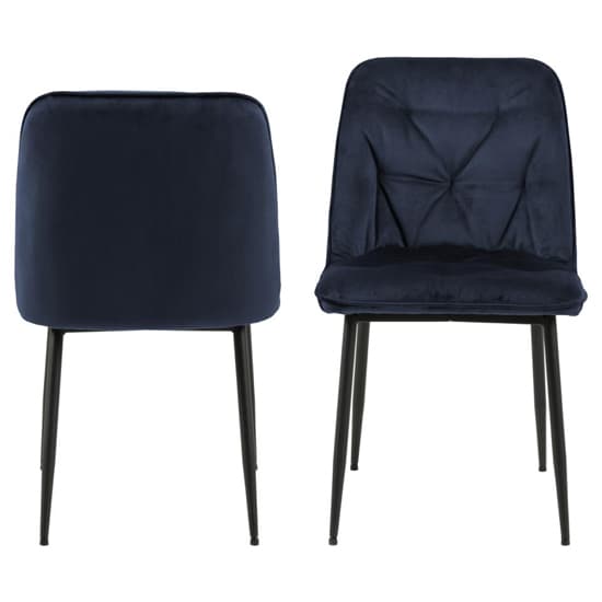 Basel Midnight Blue Fabric Dining Chairs In Pair_2