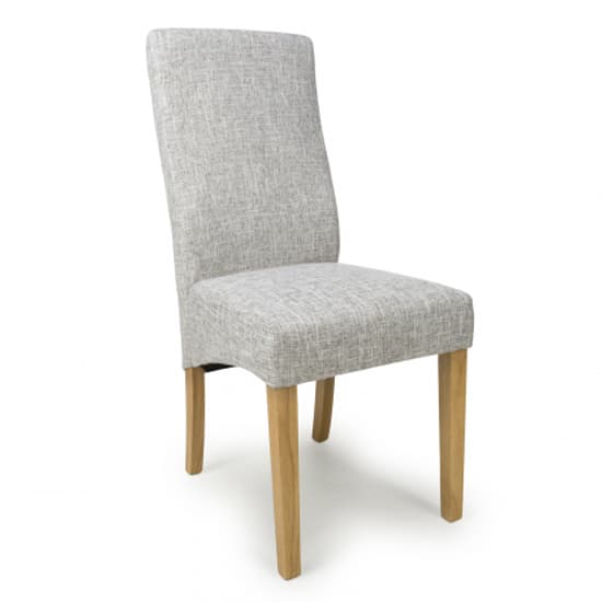 Basey Grey Weave Fabric Dining Chairs In Pair_2