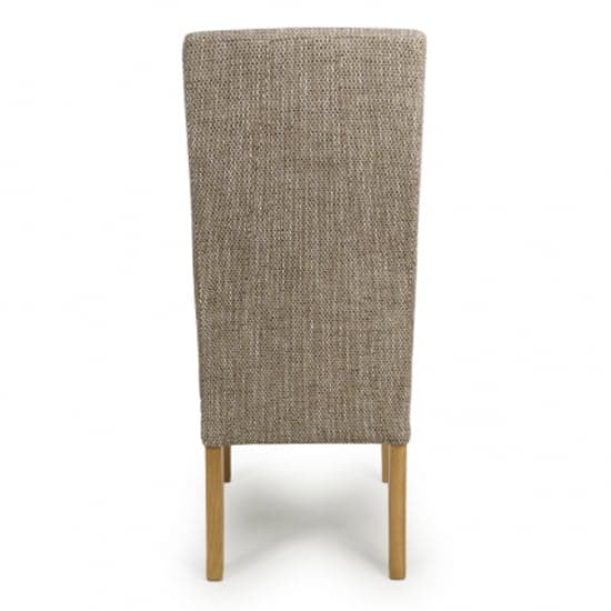 Basey Oatmeal Tweed Fabric Dining Chairs In Pair_6