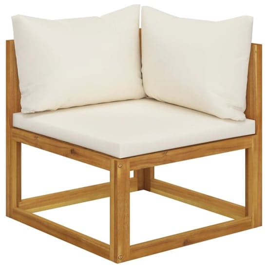 Basile Solid Wood 5 Piece Garden Lounge Set With Cream Cushions_3