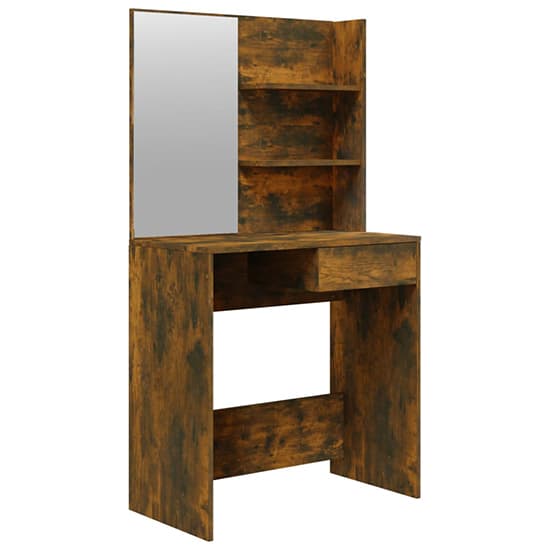 Basile Wooden Dressing Table With Mirror In Smoked Oak_3
