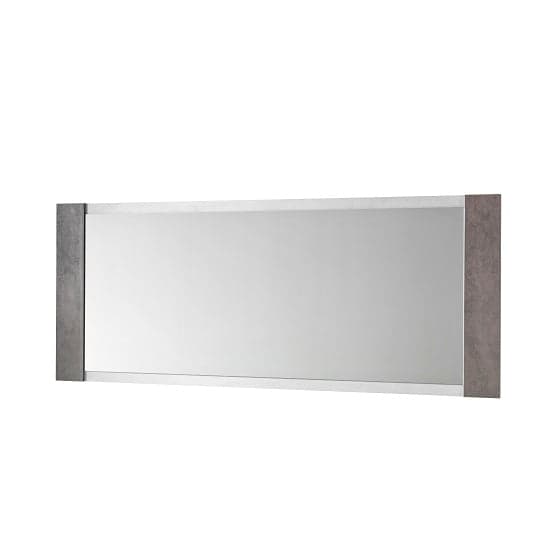 Basix Wall Mirror In Dark And White Marble Effect Gloss_2