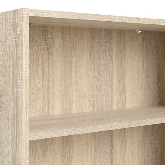 Baskon Wooden Low Wide 2 Shelves Bookcase In Oak_5