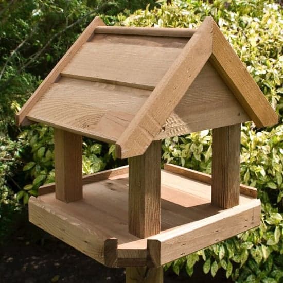 Baslow Wooden Bird Table In Natural Timber_2