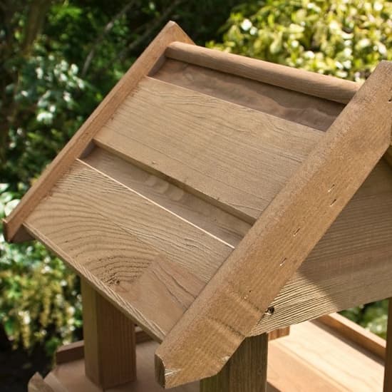 Baslow Wooden Bird Table In Natural Timber_3