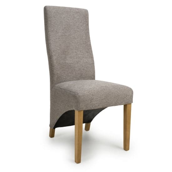 Basreh Mocha Weave Fabric Dining Chairs In Pair_2