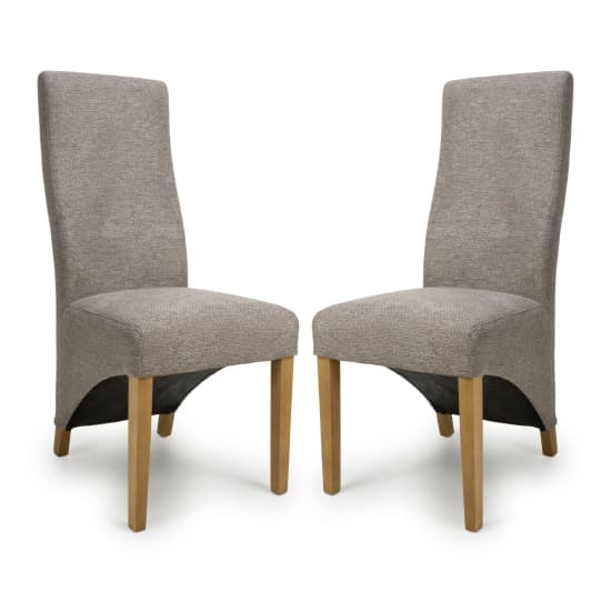 Basreh Mocha Weave Fabric Dining Chairs In Pair_1