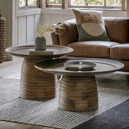 Batam Mango Wood Coffee Table Round In Natural_4