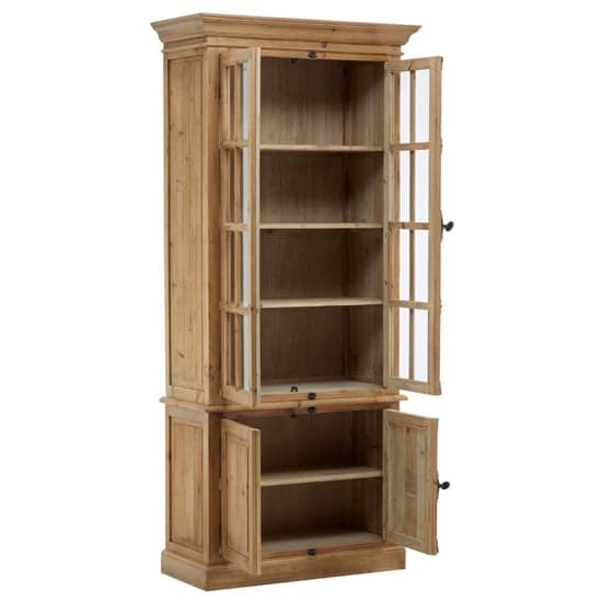 Batano Large Wooden 4 Doors Bookcase In Natural_3