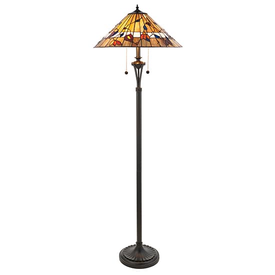 Bauchi Tiffany Glass Floor Lamp In Dark Bronze_6