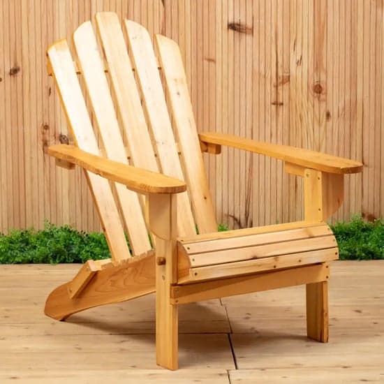 Baxter Outdoor Solid Wood Seating Armchair In Natural_1