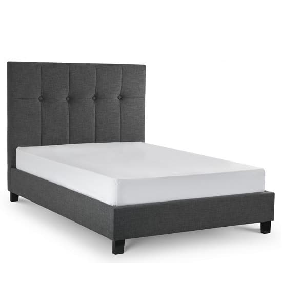 Sadzi Linen Fabric King Size Bed In Slate Grey_3