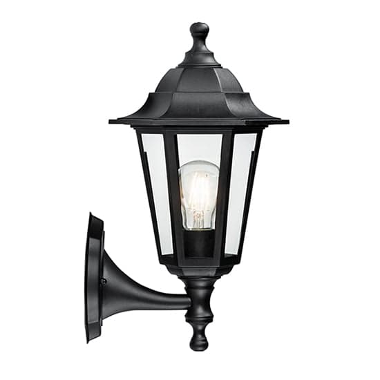 Bayswater Traditional Clear Glass Wall Light In Black_2
