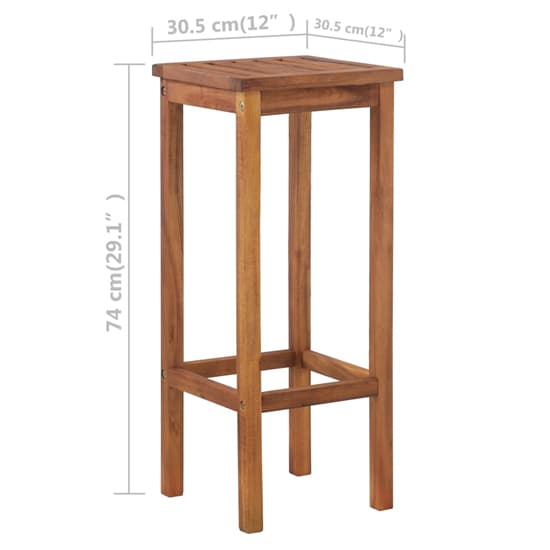 Beatriz Wooden Bar Table With 2 Bar Stools In Brown_5