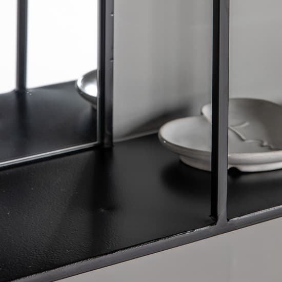 Beaumont Wall Mirror With Shelf In Black_2