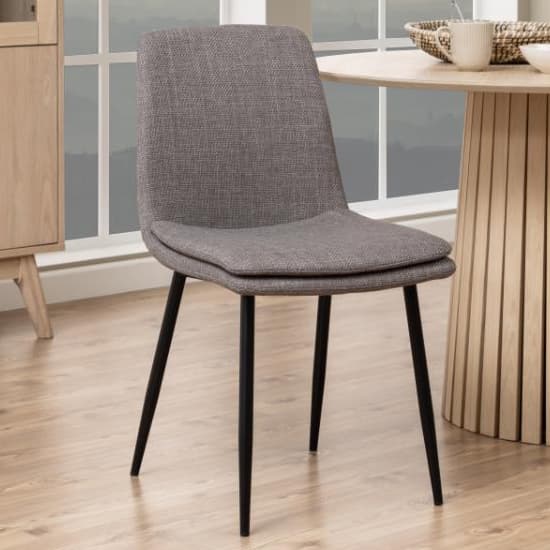 Becka Light Grey Brown Fabric Dining Chairs In Pair_3