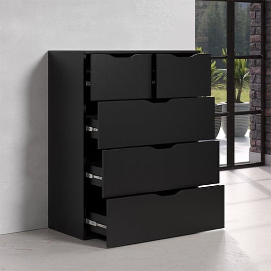 Beile Wooden Chest Of 5 Drawers In Black_2