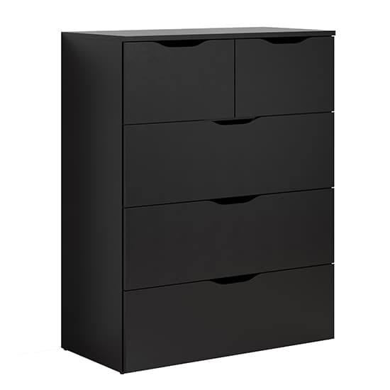 Beile Wooden Chest Of 5 Drawers In Black_3