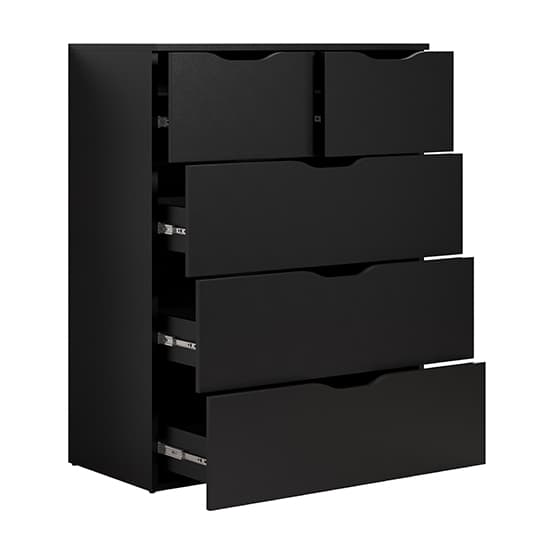 Beile Wooden Chest Of 5 Drawers In Black_4