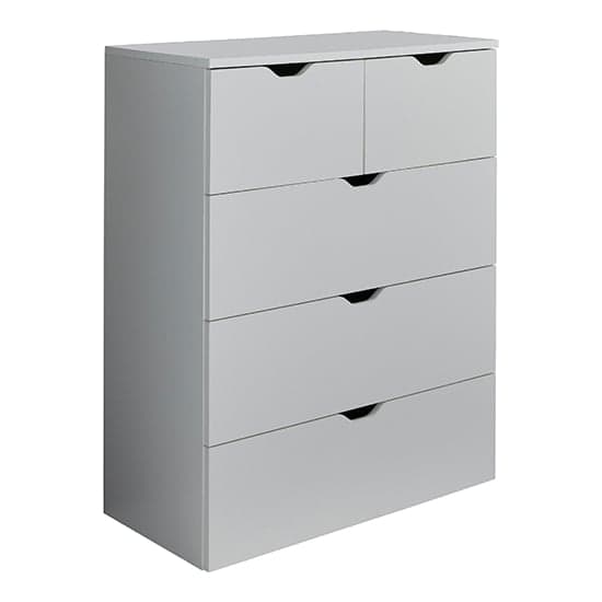 Beile Wooden Chest Of 5 Drawers In White_4