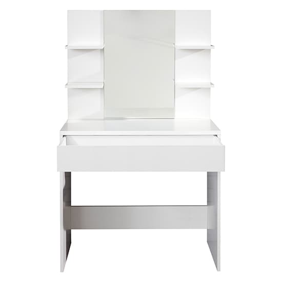 Beile Wooden Dressing Table With Mirror In White_5