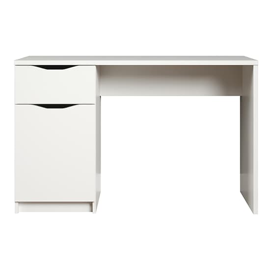 Beile Wooden Laptop Desk With 1 Door 1 Drawer In White_5