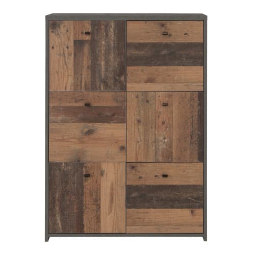 Beile Wooden Sideboard 6 Doors In Dark Grey And Concrete_2