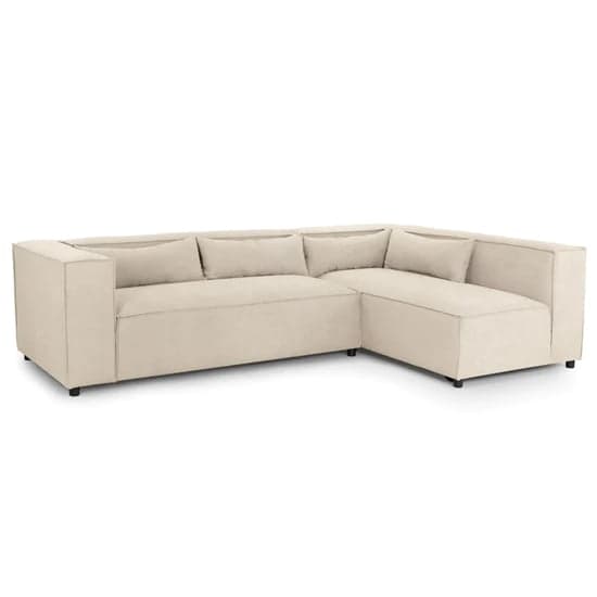 Beilla Polyster Fabric Corner Sofa Universal In Beige_1