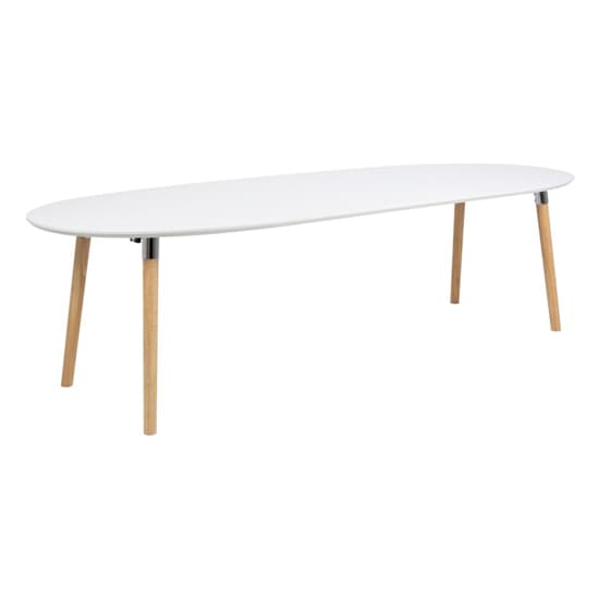 Belani Extending Wooden Dining Table In White With Oak Legs_2