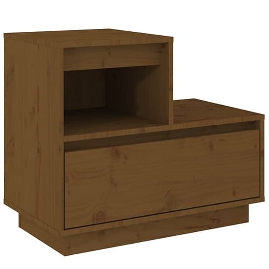 Belay Pinewood Bedside Cabinet With 1 Drawer In Honey Brown_2