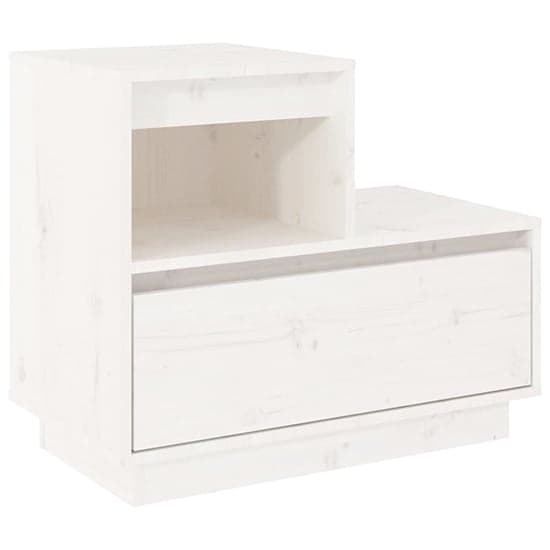Belay Pinewood Bedside Cabinet With 1 Drawer In White_2