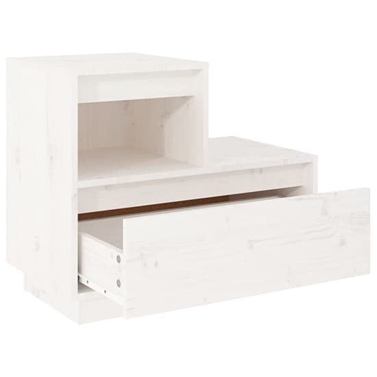 Belay Pinewood Bedside Cabinet With 1 Drawer In White_4