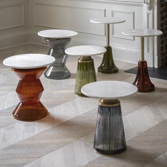 Belek Marble Side Table Round In Dusk And White_3