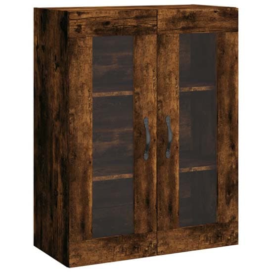 Belek Wooden Wall Mounted Sideboard With 4 Doors In Smoked Oak_4