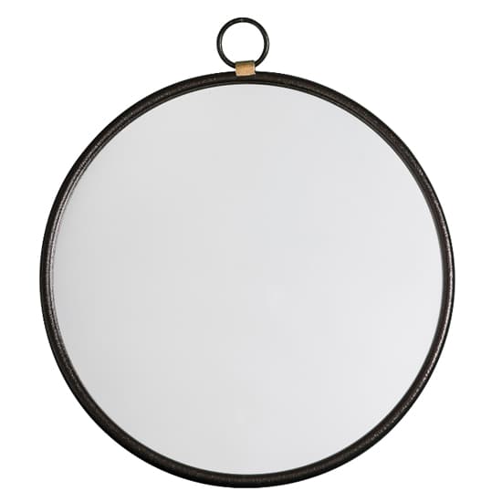 Belfast Large Round Wall Mirror With Black Metal Frame_3