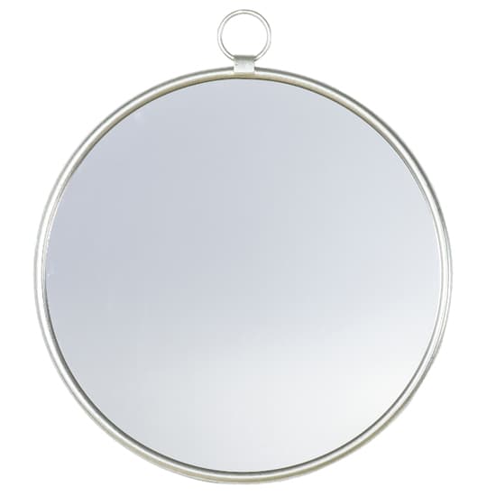 Belfast Large Round Wall Mirror With Silver Metal Frame_3