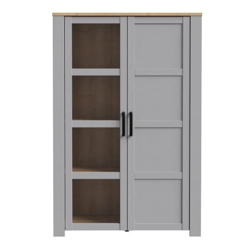 Belgin Display Cabinet 2 Doors In Riviera Oak And Grey Oak_2
