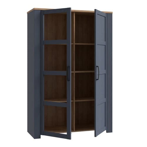 Belgin Display Cabinet 2 Doors In Riviera Oak And Navy_3