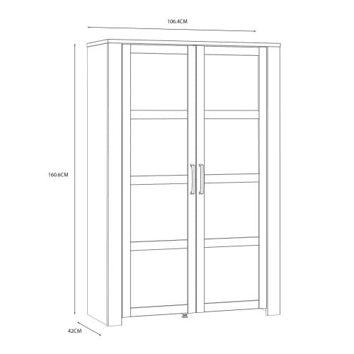 Belgin Display Cabinet 2 Doors In Riviera Oak And Navy_7