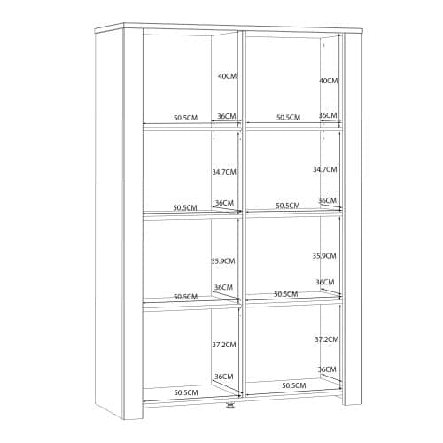 Belgin Display Cabinet 2 Doors In Riviera Oak And White_7