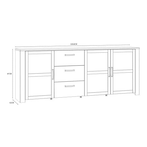 Belgin Sideboard Large 3 Doors 3 Drawers In Riviera Oak White_7