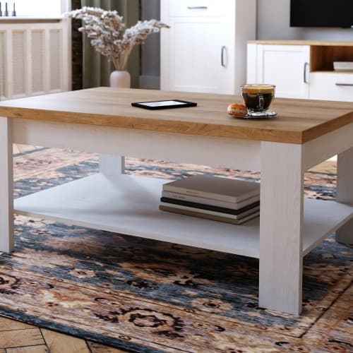 Belgin Wooden Coffee Table In Riviera Oak And White_5