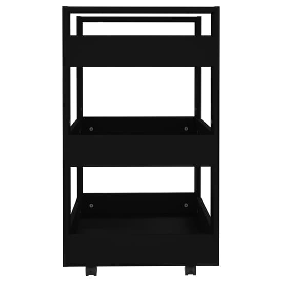 Belicia Wooden Kitchen Trolley With 3 Shelves In Black_5